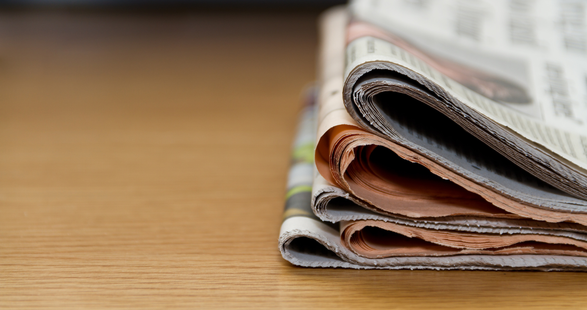 Stack of newsletters